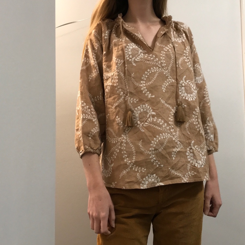 Land’s End linen peasant top